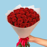 Elite Elegance: 33 Premium Red Roses