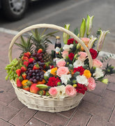Royal Blossom & Fruit Celebration Basket