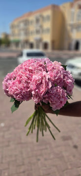 11 pink Hydrangea bouquet