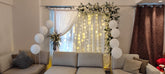 Elegant White Floral Backdrop Setup