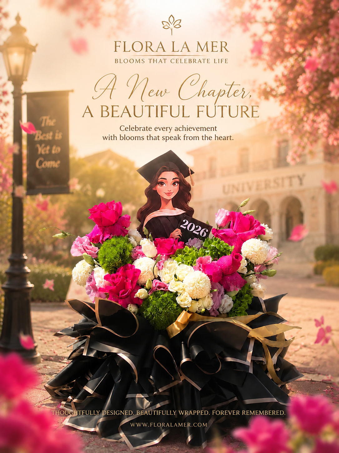 Graduation Bouquets Dubai | Luxury Graduation Flowers by Flora La Mer ...