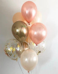 Rose gold and peach Balloon Bouquet