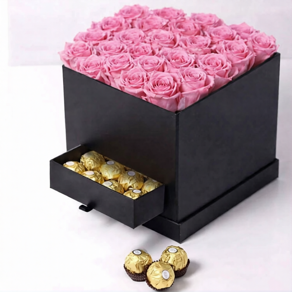 25 Roses Love Box – Luxury Flower Delivery Dubai