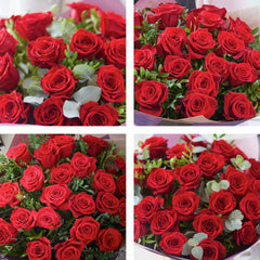 Enchanted Romance: 31 Red Roses with Greenery Surround