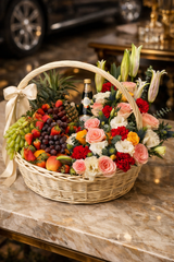 Royal Blossom & Fruit Celebration Basket