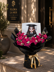 Midnight Blossom Graduation Bouquet