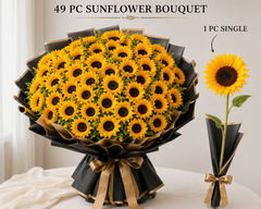 Golden Sunburst – 50 Sunflower Bouquet