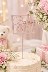 Baby Girl Flower Bouquet Stick – Dusty Pink