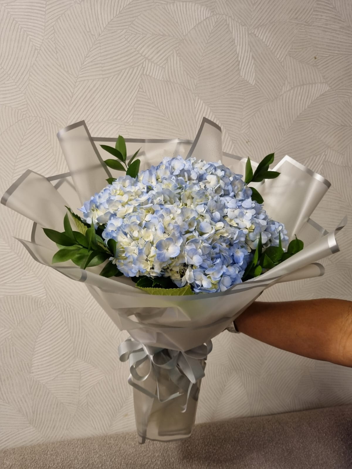 Serene Blue Hydrangea Bouquet