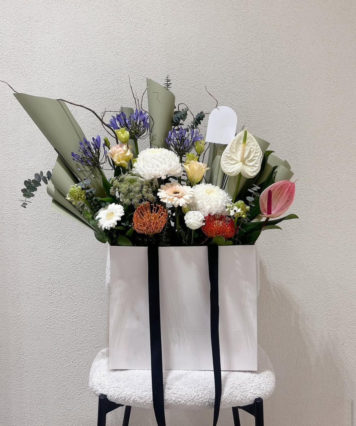 Sophisticated Graduation Floral Gift Bag