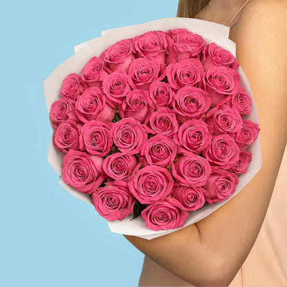 Blushing Elegance: 35 Pink Roses