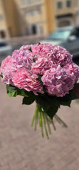 11 pink Hydrangea bouquet