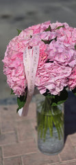 11 pink Hydrangea bouquet