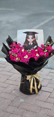 Midnight Blossom Graduation Bouquet