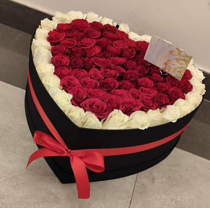Romantic Heart-Shaped Flower Arrangement