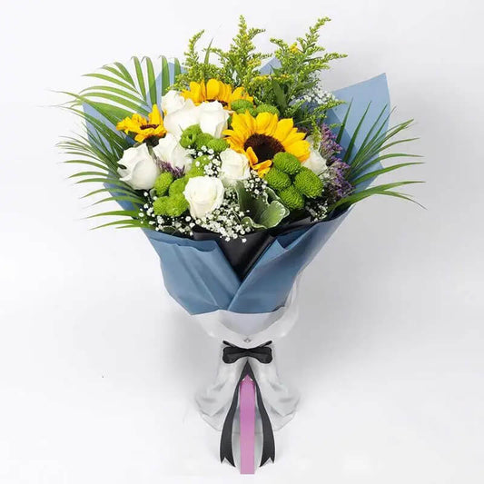 Charisma Sunflowers and Roses Bouquet