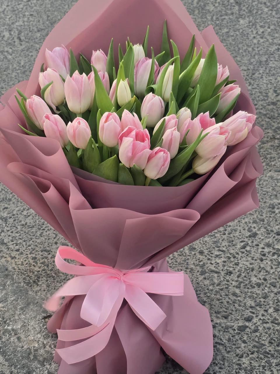 30 Pink Tulips – Pink Passion Bouquet