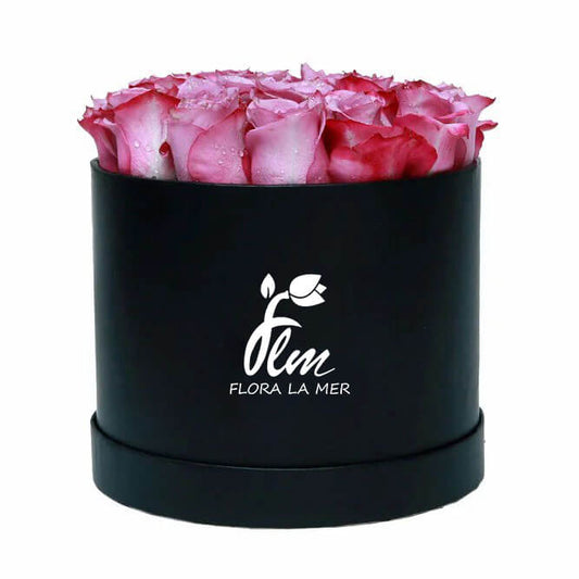 Elegant Purple Rose Round Box