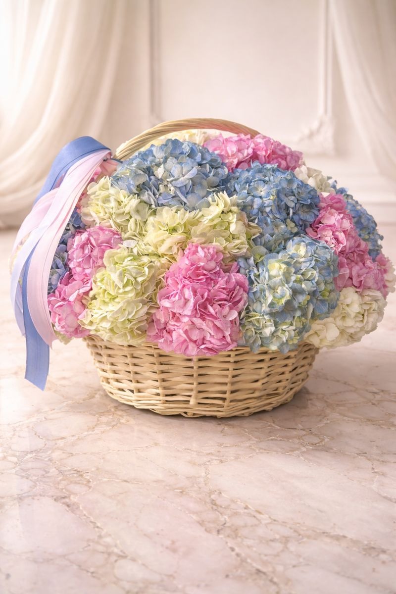 Hydrangeas Basket